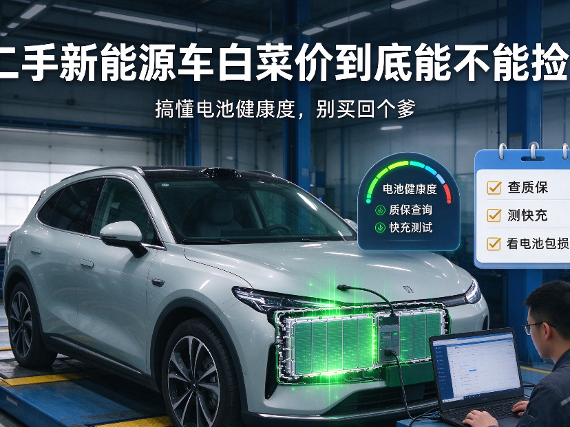 二手新能源车白菜价到底能不能捡?搞懂电池健康度,别买回个爹