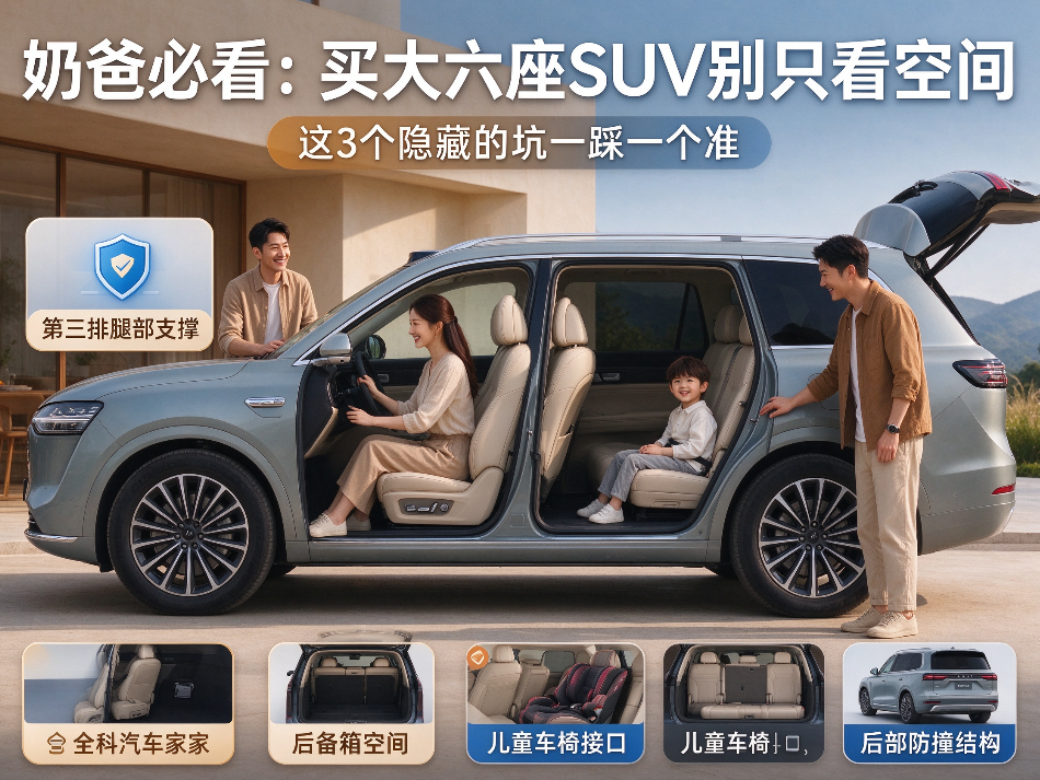 奶爸必看：买大六座SUV别只看空间，这3个隐藏的坑一踩一个准