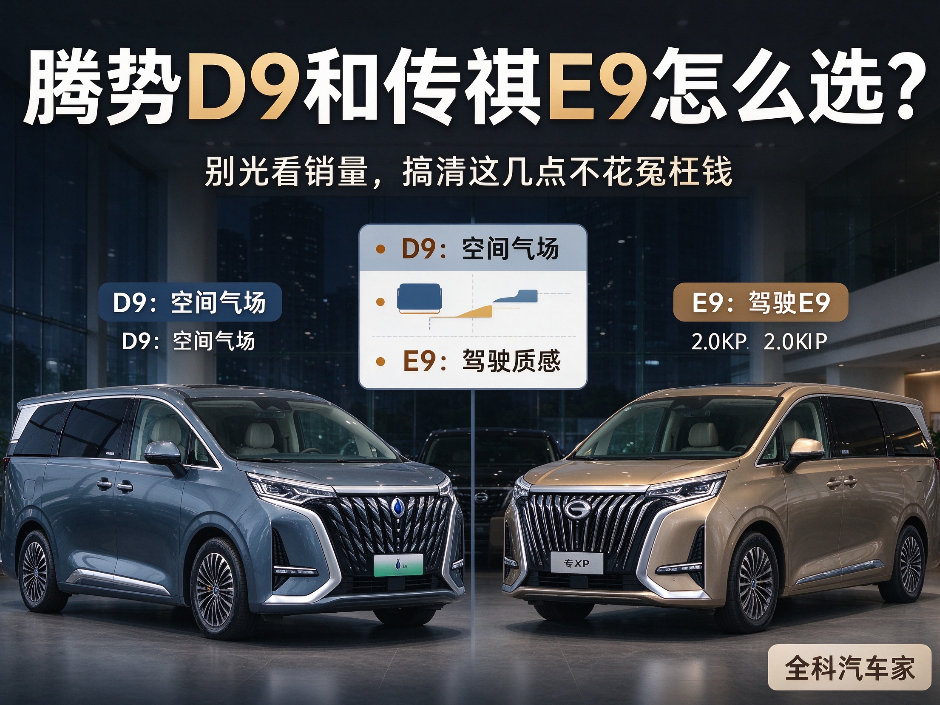腾势D9和传祺E9怎么选？别光看销量，搞清这几点不花冤枉钱