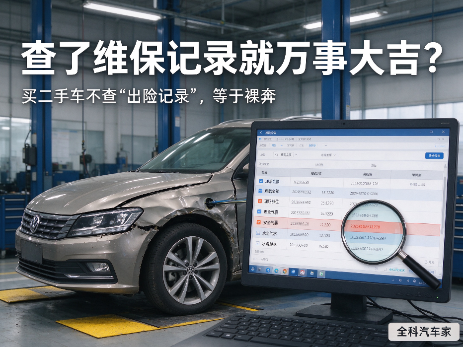 查了维保记录就万事大吉?买二手车不查“出险记录”,等于裸奔