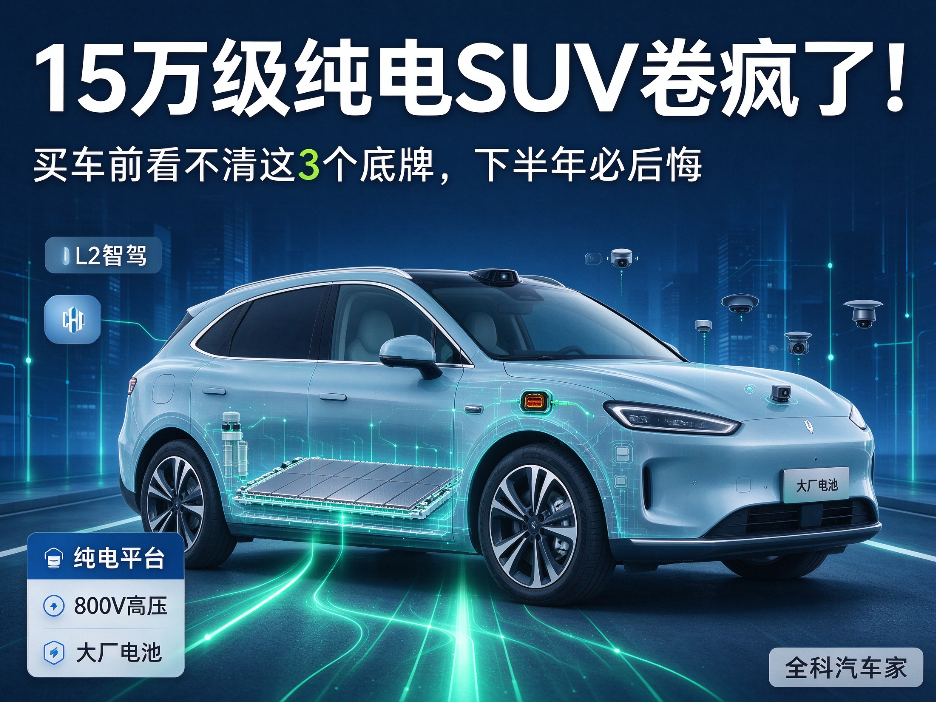 15万级纯电SUV卷疯了！买车前看不清这3个底牌，下半年必后悔
